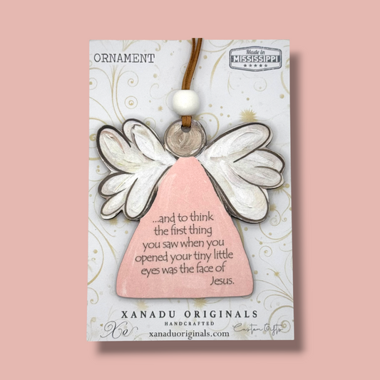 The Face Of Jesus Pink Miscarriage Ornament