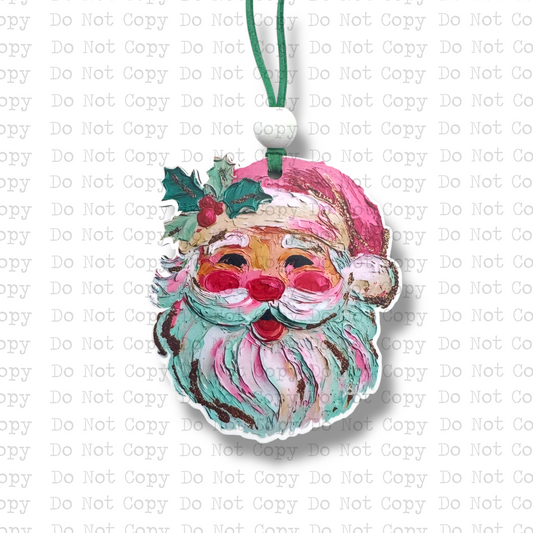 Santa Oil Painting Christmas Ornament