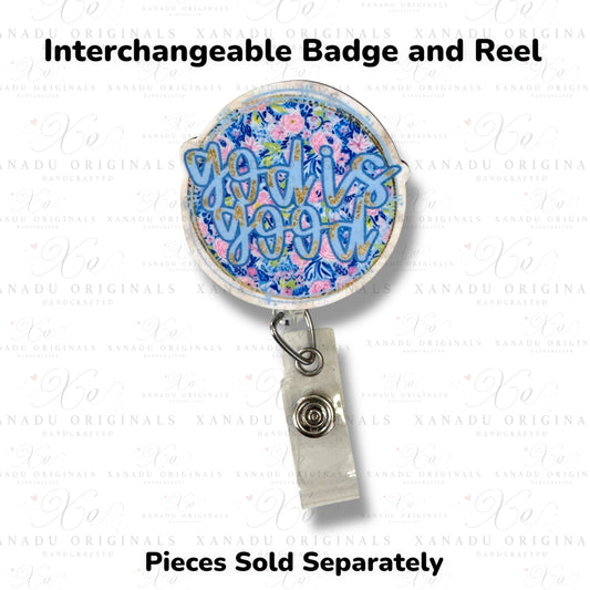 God Is Good Interchangeable Badge Button with Reel Option