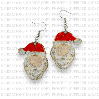 Gold Santa Earrings