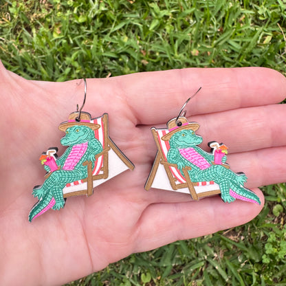Gator Five O'Clock Somewhere Dangle Earrings