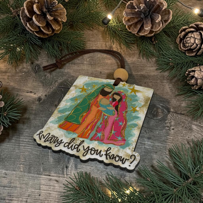 Mary Did You Know Nativity Christmas Ornament | Vibrant Christian Holiday Keepsake