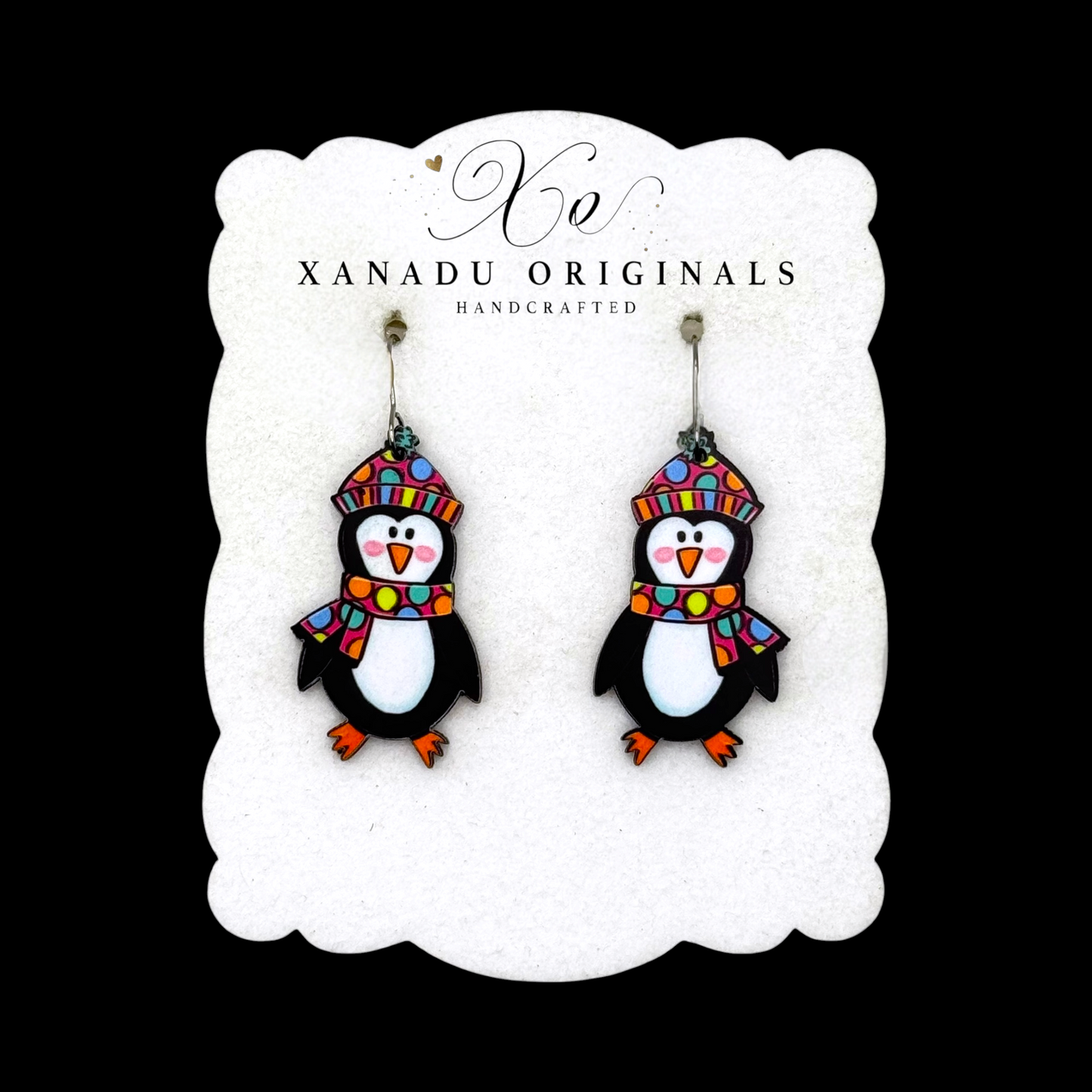 Winter Penguin Earrings