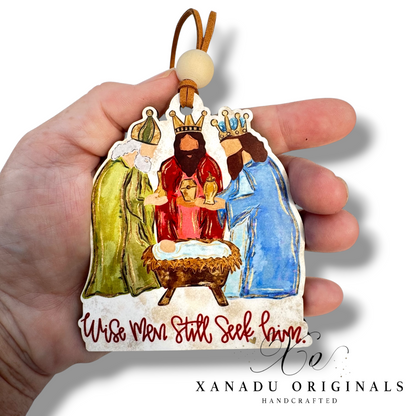 Wise Men Still Seek Him Nativity Ornament - Three Kings Christmas Tree Decoration