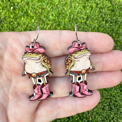 Shenanigan Frog Dangle Earrings