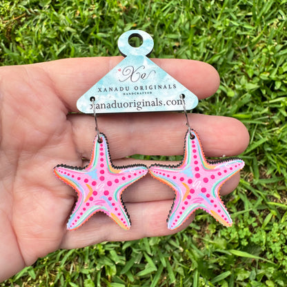 Preppy Starfish Dangle Earrings