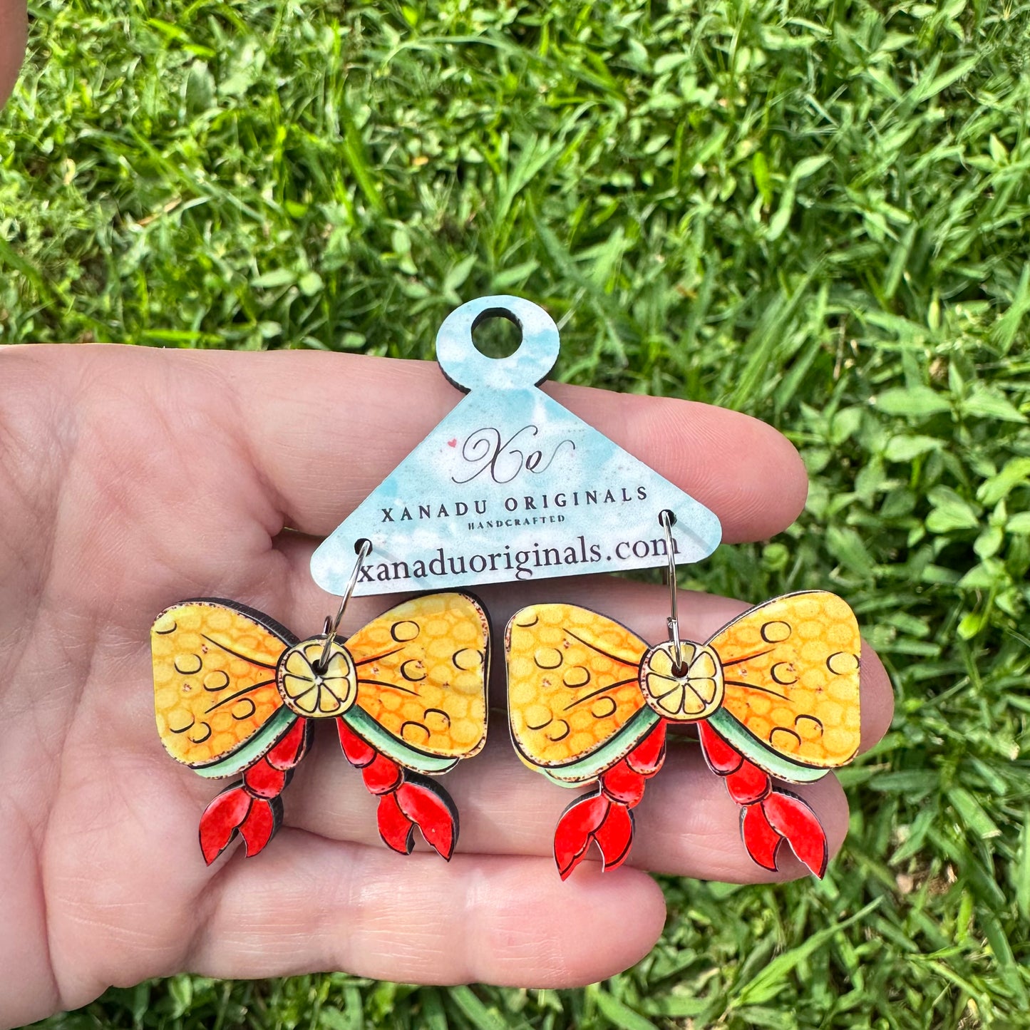 Corn and Crab Earrings