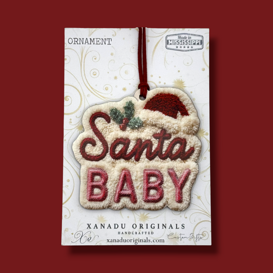 Santa Baby Yarn Christmas Ornament