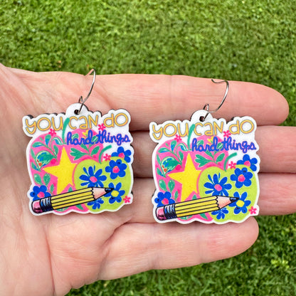 You Can Do Hard Things Earrings