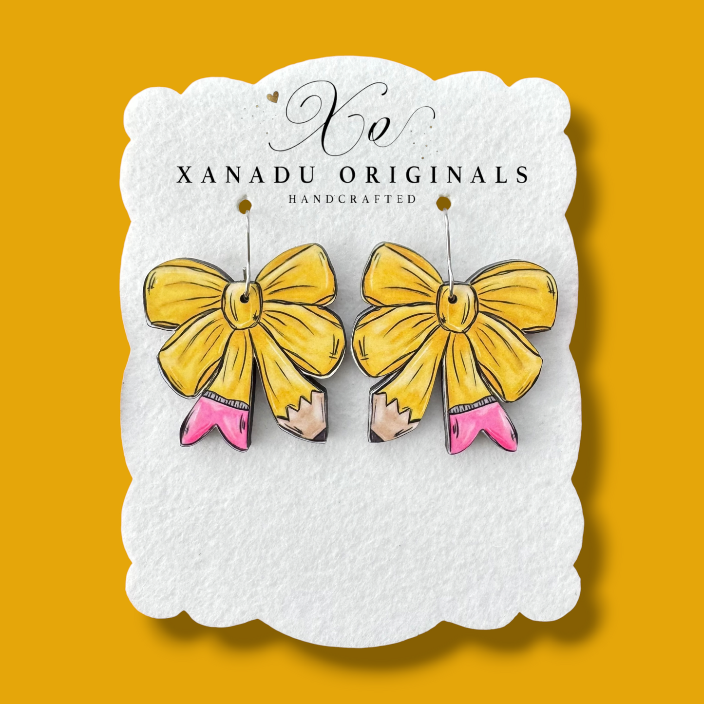Pencil Bow Earrings