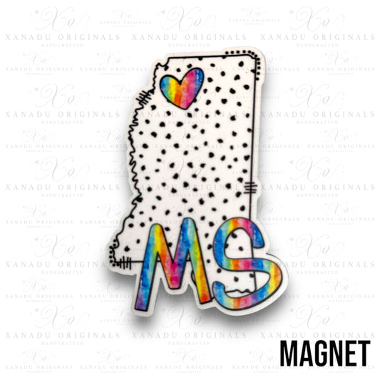 Mississippi Dalmatian Dot Magnet