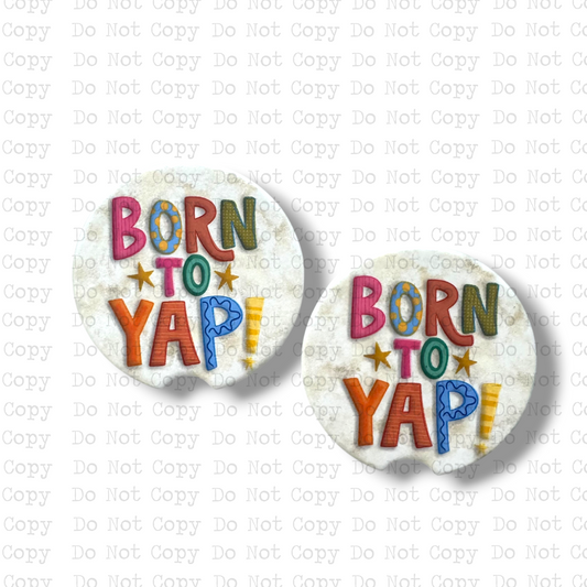 Born To Yap Ceramic Car Coasters