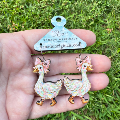 Whimsical Goose Earrings