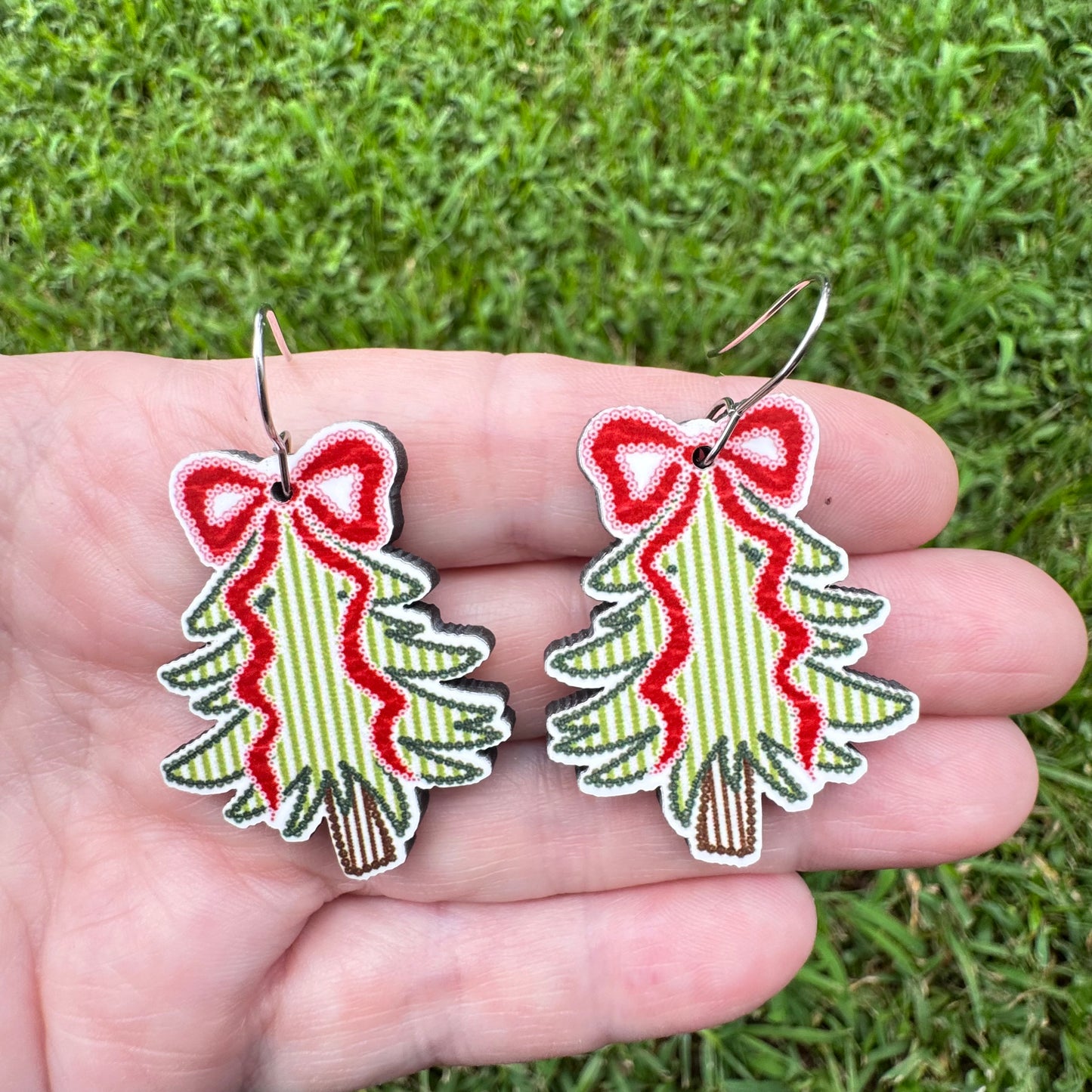 Seersucker Tree Earrings