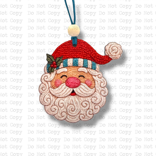 Red Cap Yarn Santa Christmas Ornament
