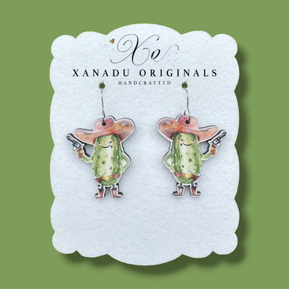 Pistol Pickle Earrings