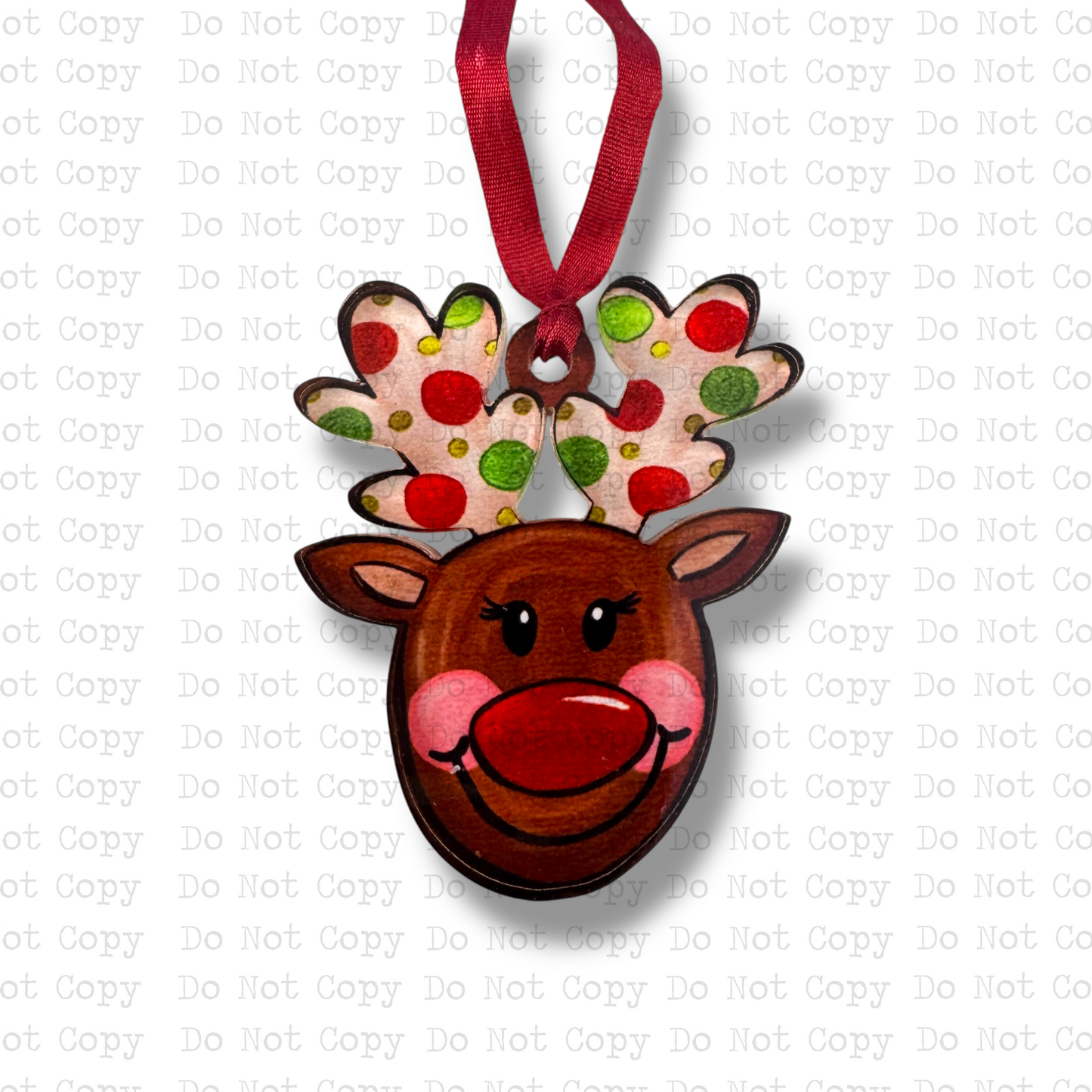 Glittery Reindeer Mini Ornament