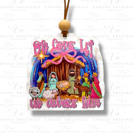 Adore Him Manger Christmas Ornament
