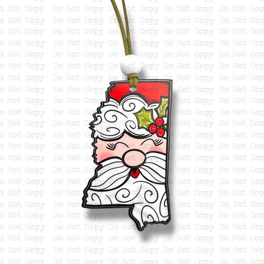 Jolly Santa Mississippi Christmas Ornament