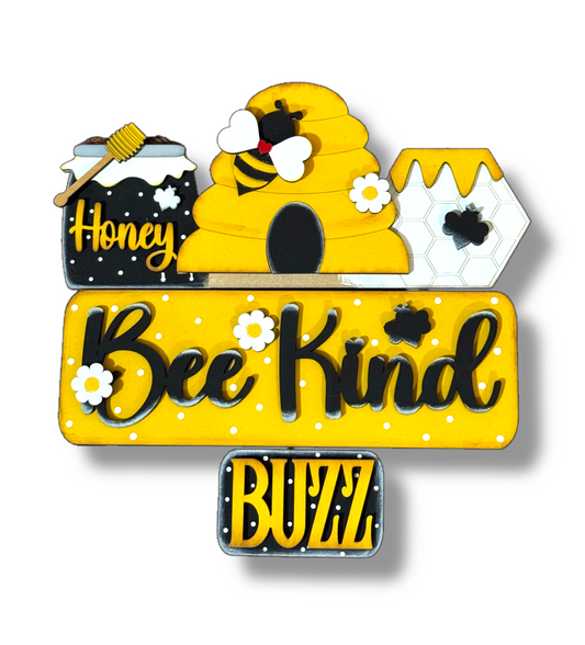 Bee Kind Interchangeable Wood Sign | DIY