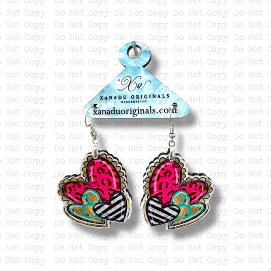 Bright Heart Trio Earrings
