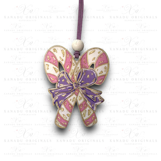 Pink Double Candy Cane Ornament