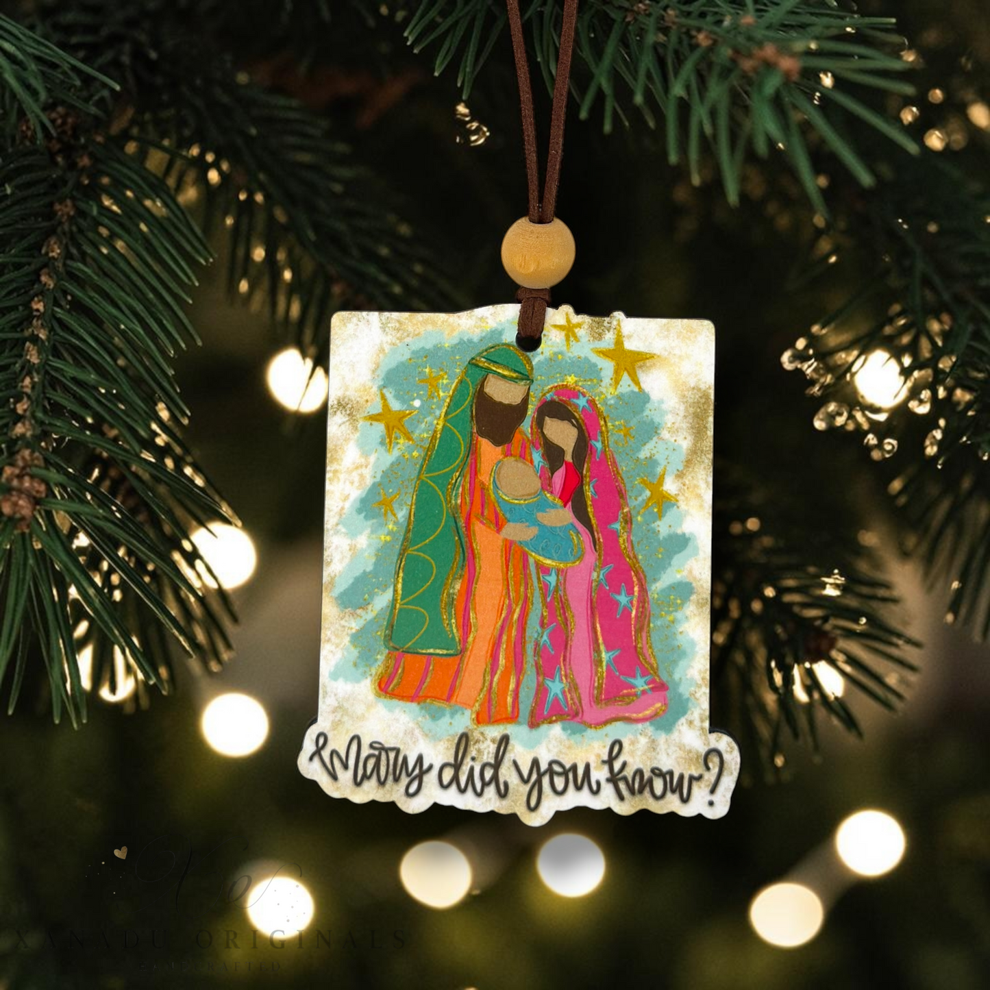 Mary Did You Know Nativity Christmas Ornament | Vibrant Christian Holiday Keepsake