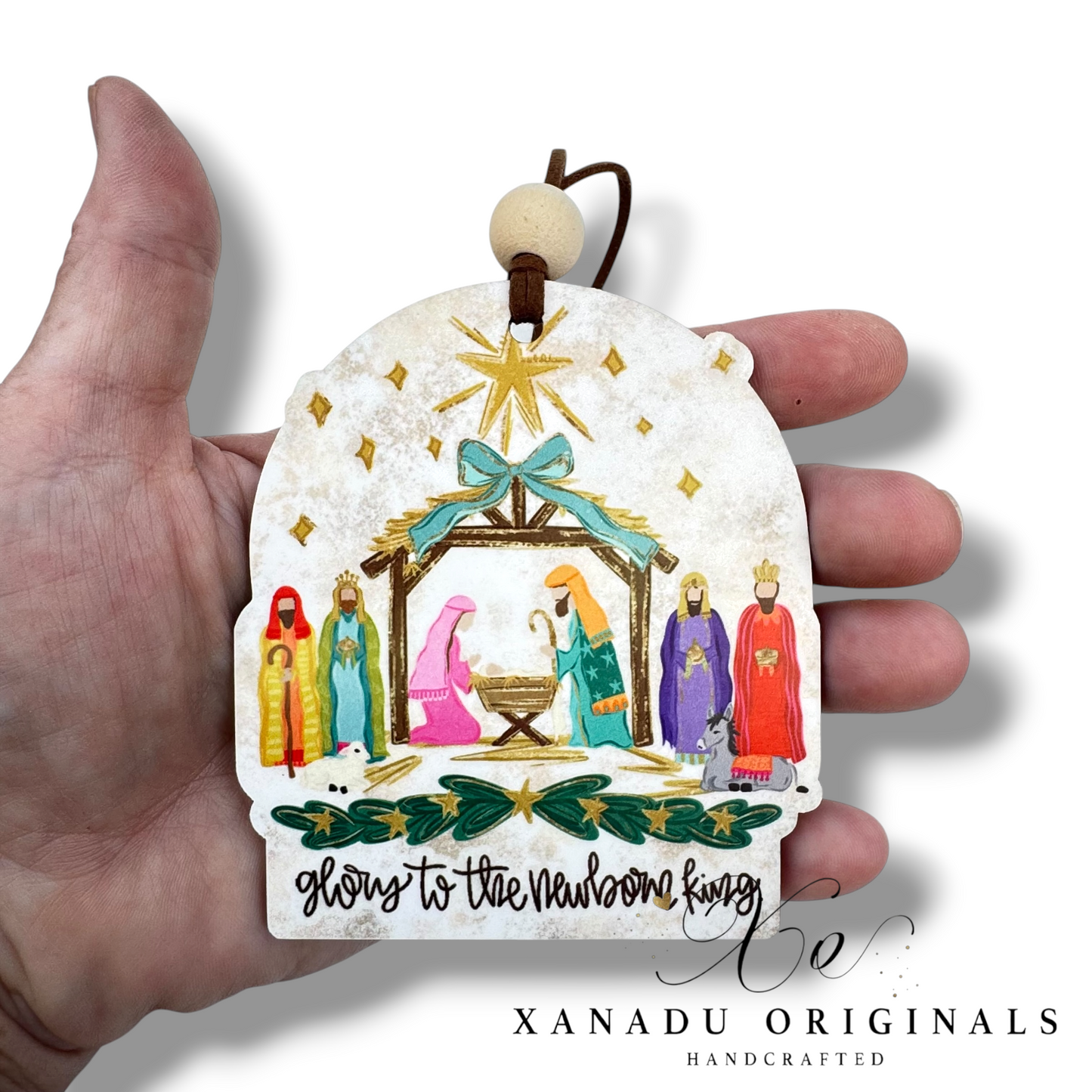 Glory To The Newborn King Nativity Ornament | Religious Three Wise Men Keepsake