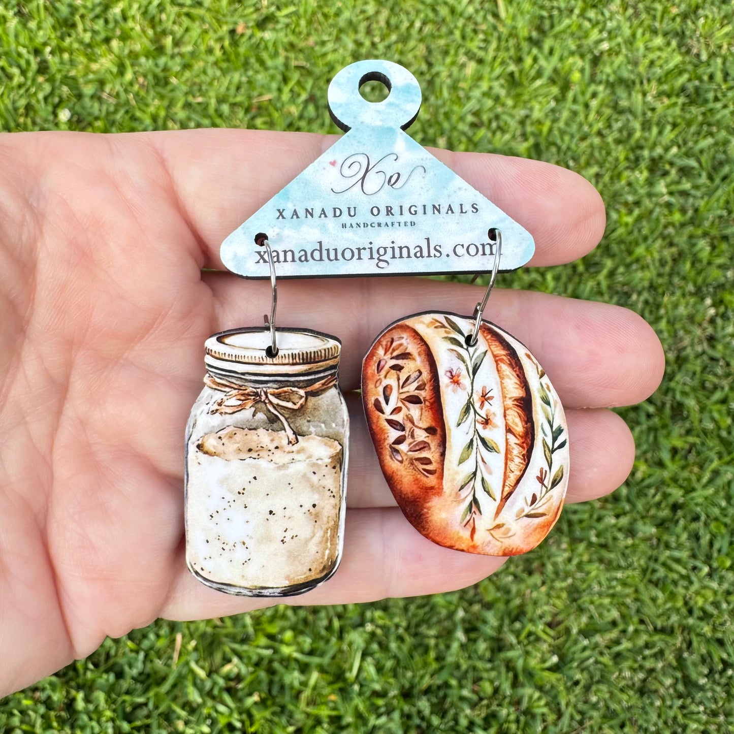 Sour Dough Starter Bread Earrings