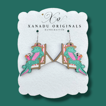 Gator Five O'Clock Somewhere Dangle Earrings