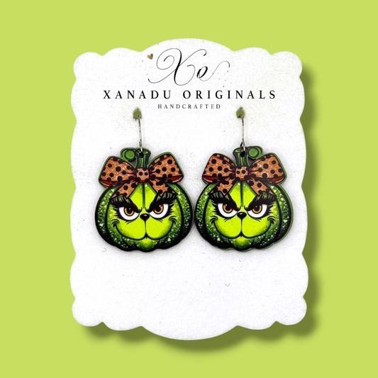 Green Pumpkin Earrings