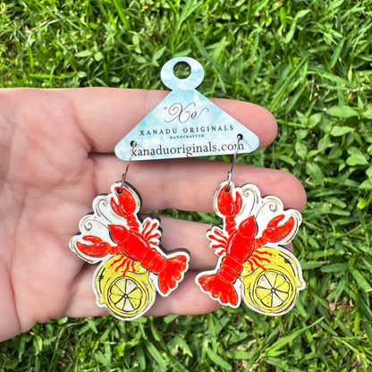 Lemon Crawfish Earrings
