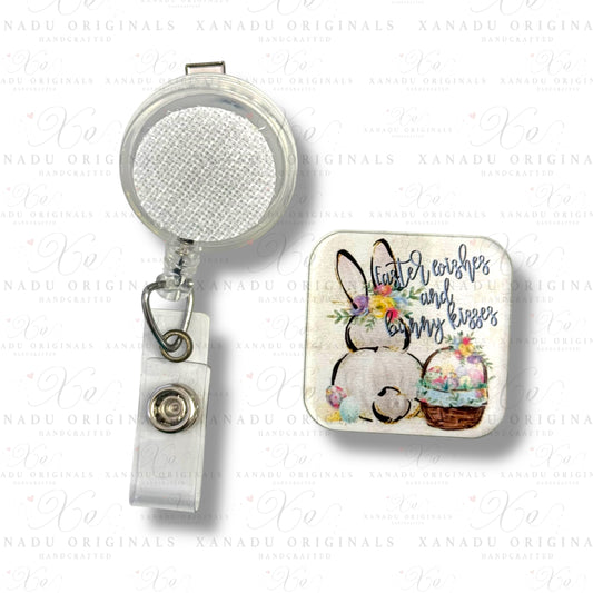 Easter Wishes Interchangeable Badge Button with Reel Option