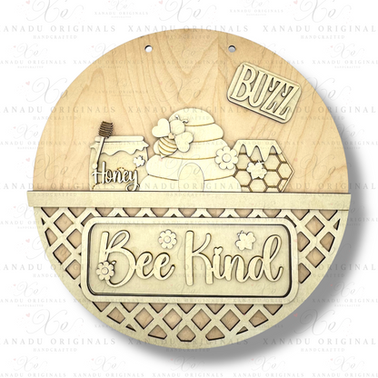 Bee Kind Interchangeable Wood Sign | DIY