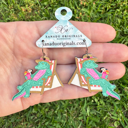 Gator Five O'Clock Somewhere Dangle Earrings