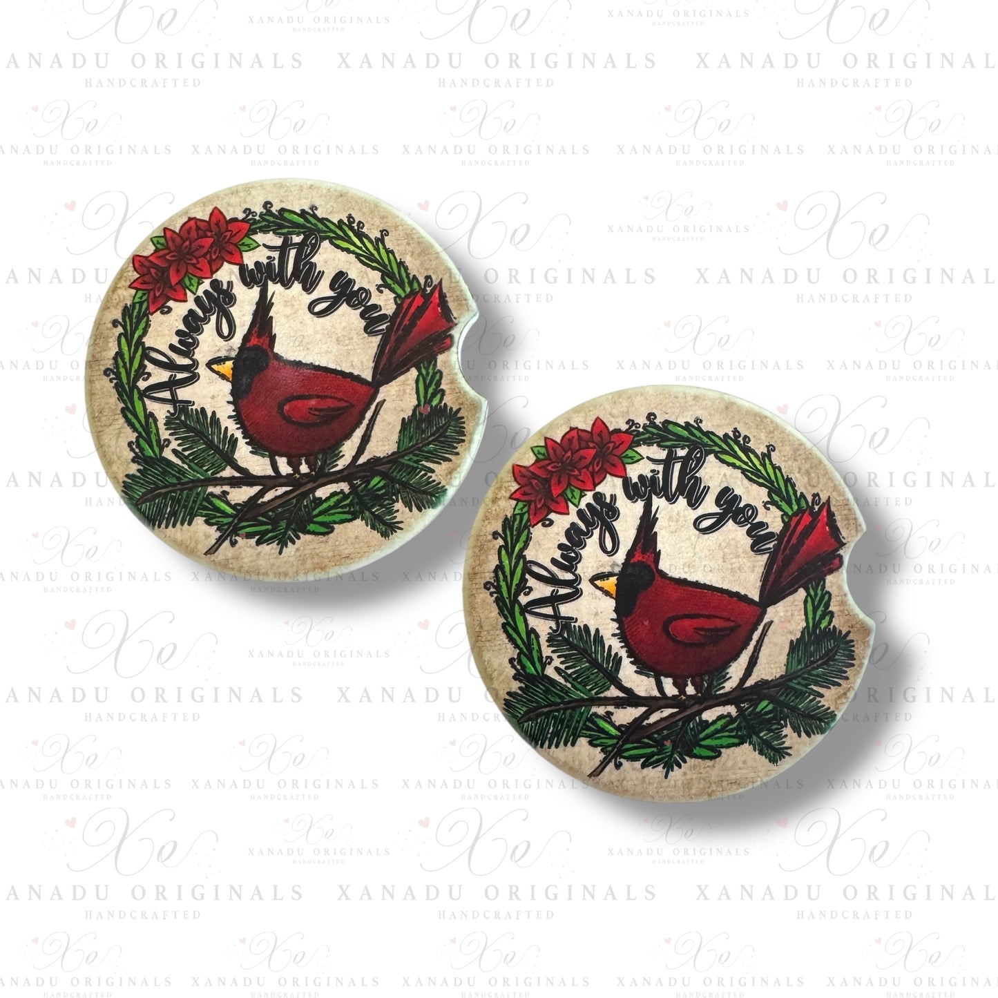 Always With You Ceramic Car Coasters