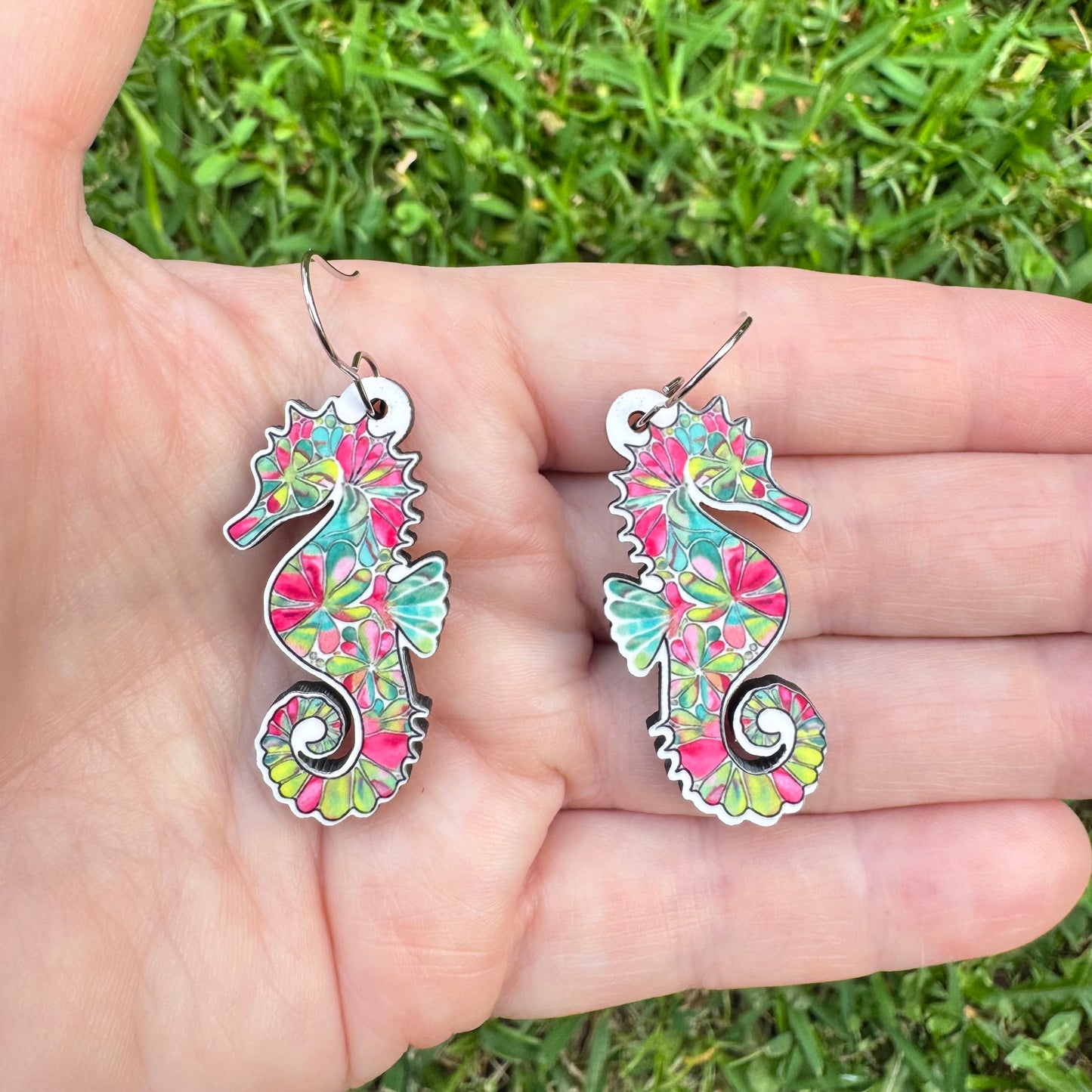 Boho Seahorse Dangle Earrings