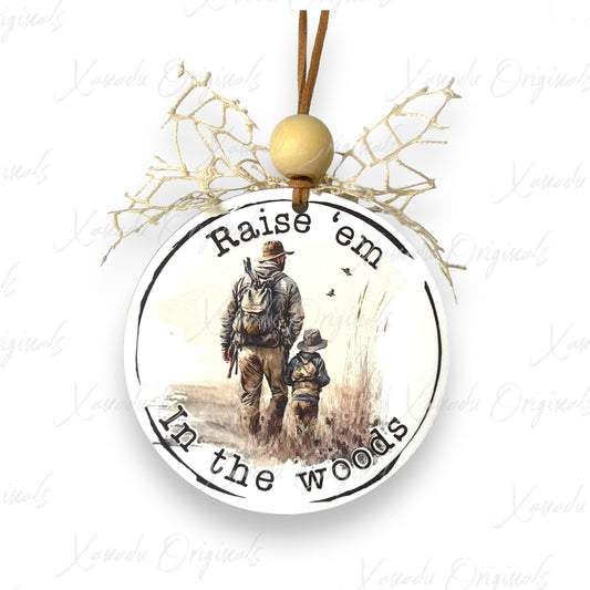 Raise "Em In The Woods Ornament