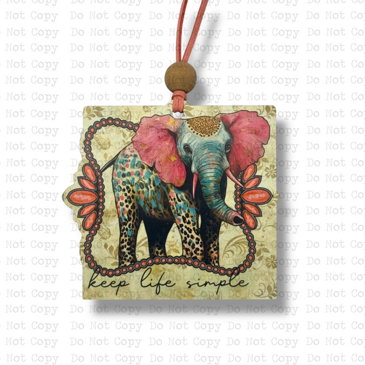 Keep Life Simple Car Charm