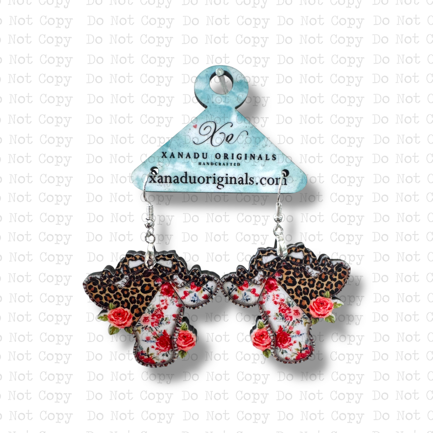Rosie Leopard Cow Earrings