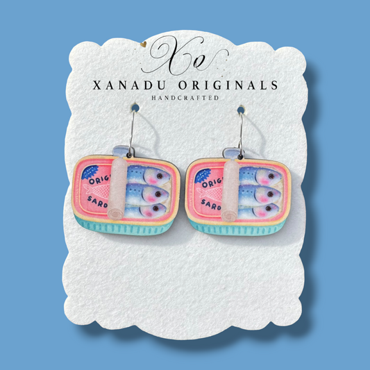 Sardine Can Earrings