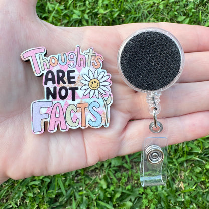Thoughts Are Not Facts Retractable Badge Reel