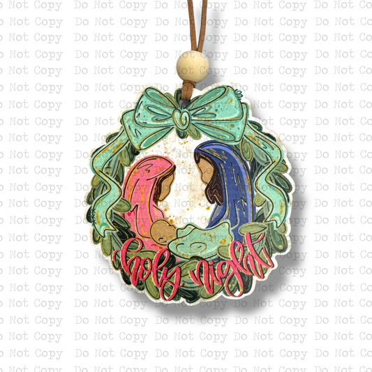 Holy Night Wreath Christmas Ornament