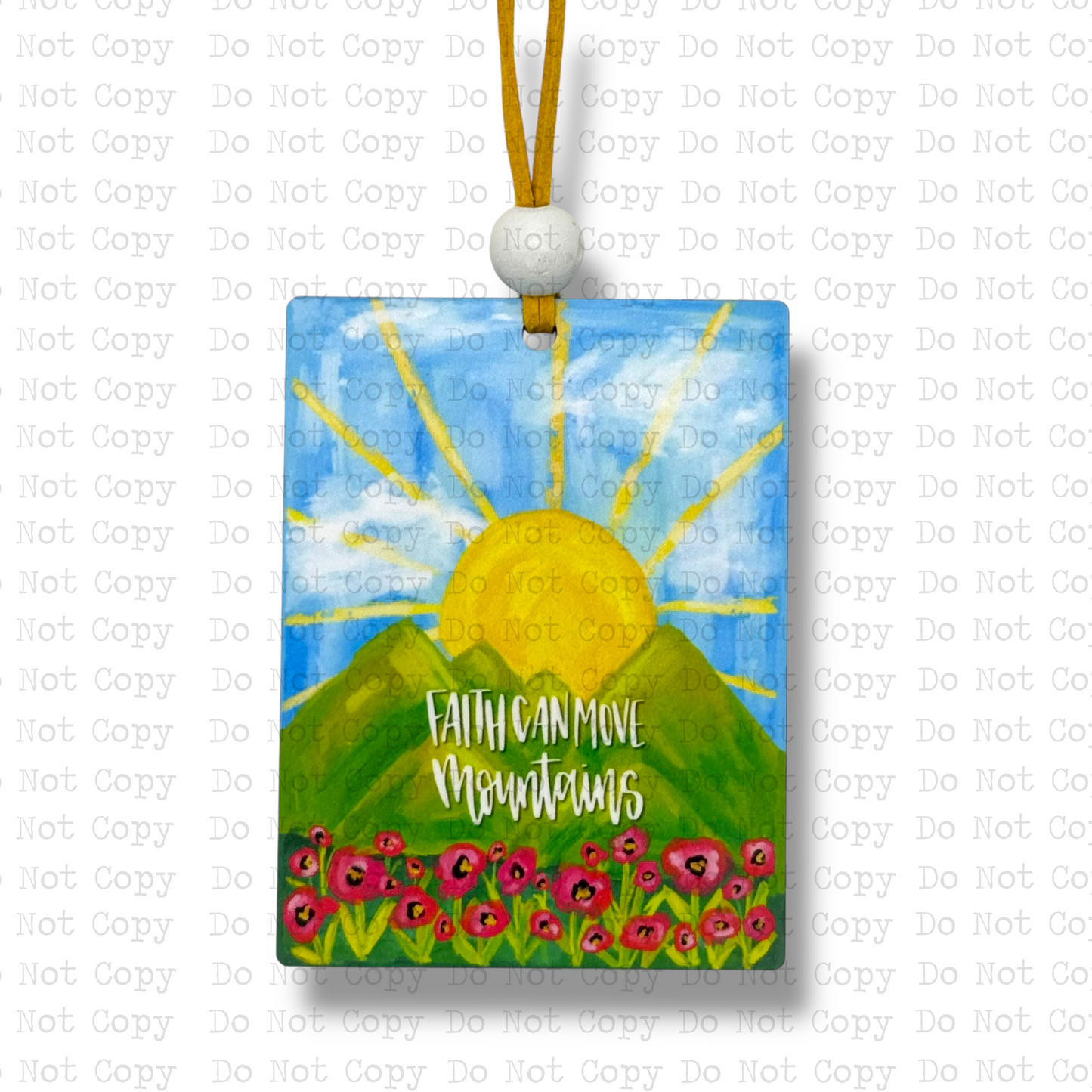 Faith Can Move Mountains Car Charm