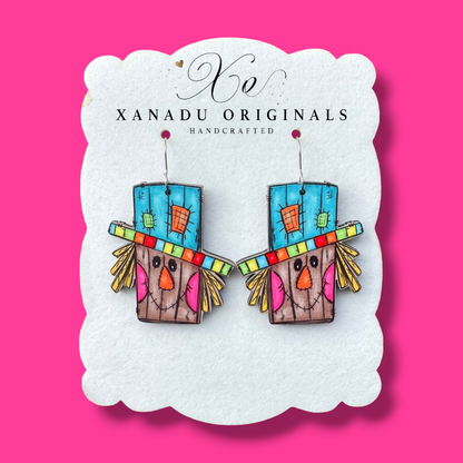 Whimsical Scarecrow Earrings
