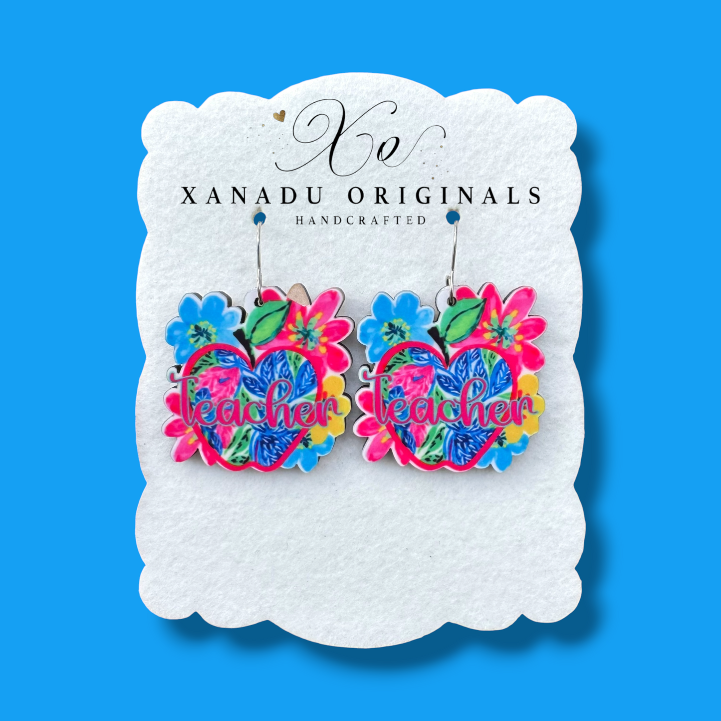 Floral Teacher Earrings