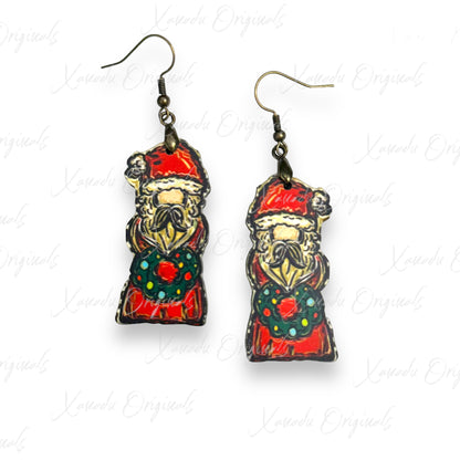 Old World Santa Earrings