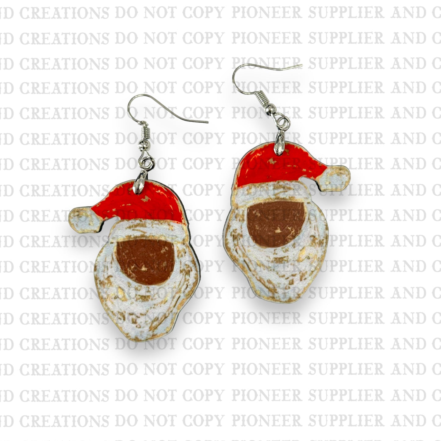 Gold Santa Earrings