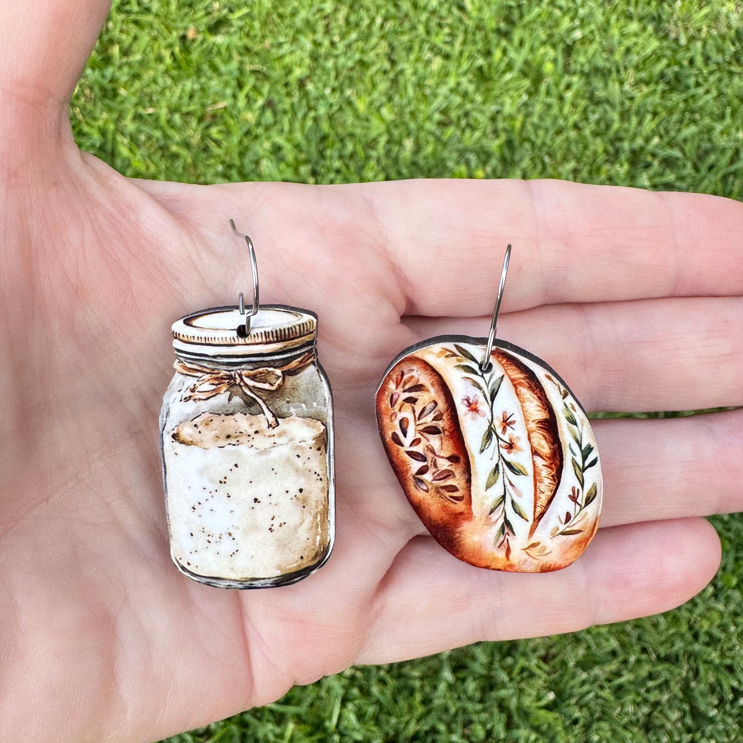 Sour Dough Starter Bread Earrings