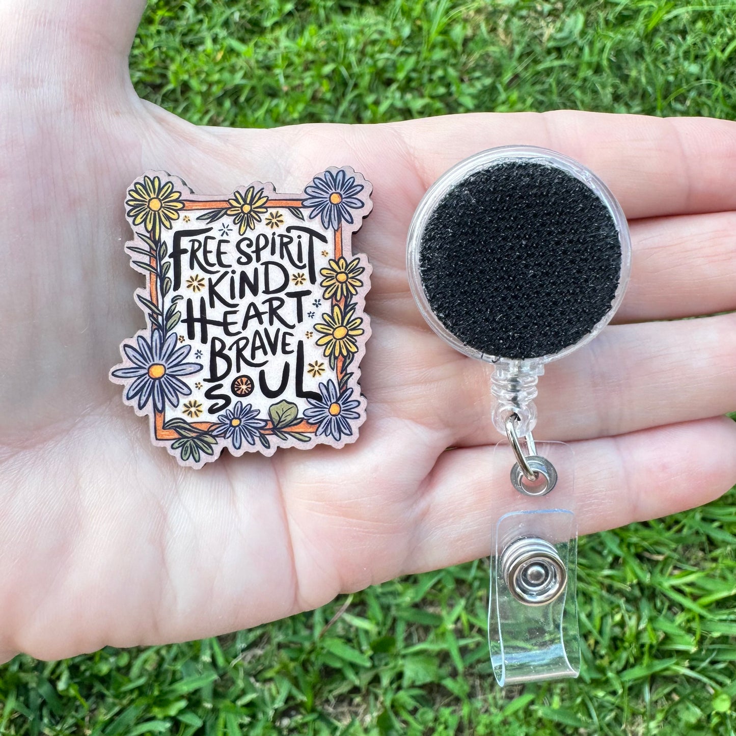 Brave Soul Interchangeable Badge Button with Reel Option